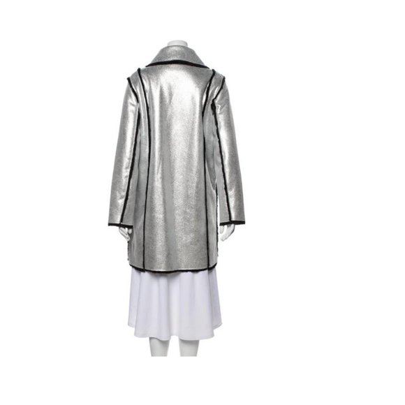 TORY BURCH Women's Metallic Esme Reversible Coat - Picture 7 of 11